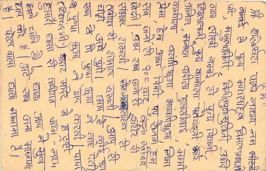 Inde India Entier Postal Stationary Tigre — Verso