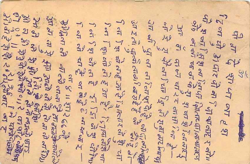 Inde India Entier Postal Stationary Tigre — Verso
