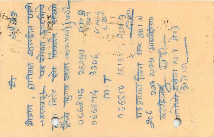 Inde India Entier Postal Stationary Tigre — Verso