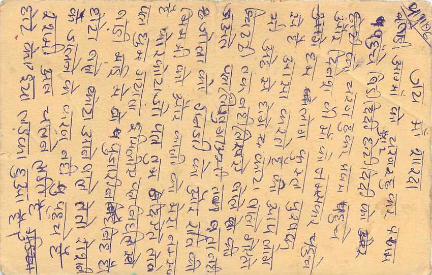 Inde India Entier Postal Stationary Tigre — Verso