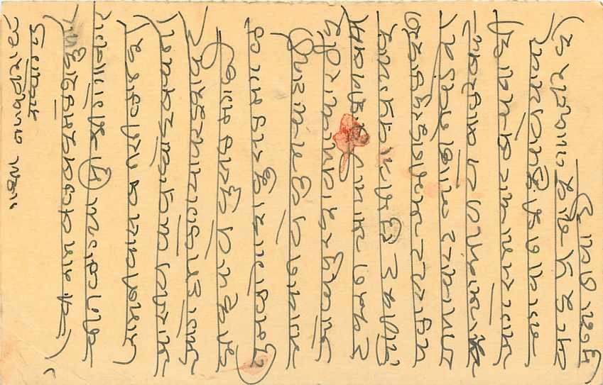Inde India Entier Postal Stationary Tigre — Verso