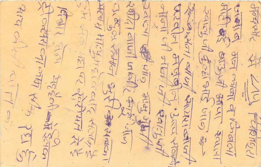 Inde India Entier Postal Stationary Tigre — Verso