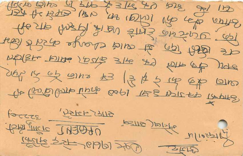Inde India Entier Postal Stationary Tigre — Verso
