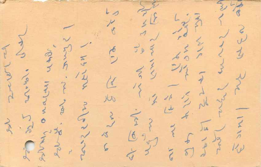 Inde India Entier Postal Stationary Tigre — Verso