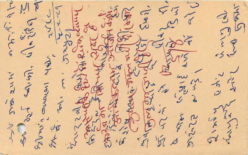 Inde India Entier Postal Stationary Tigre — Verso
