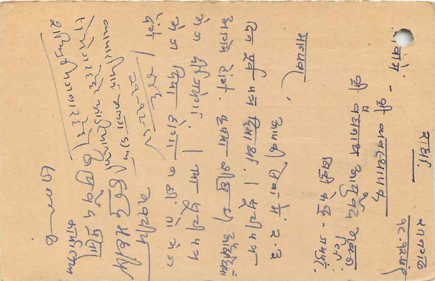 Inde India Entier Postal Stationary Tigre — Verso