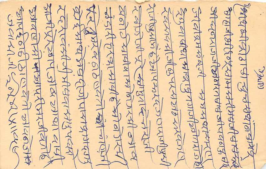 Inde India Entier Postal Stationary Tigre — Verso