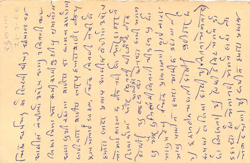 Inde India Entier Postal Stationary Tigre — Verso