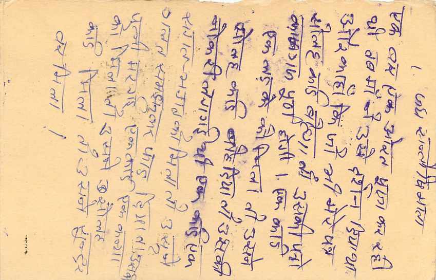 Inde India Entier Postal Stationary Tigre — Verso