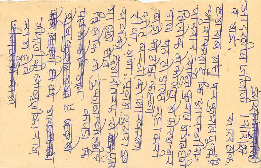 Inde India Entier Postal Stationary Tigre — Verso