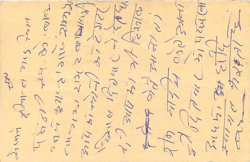 Inde India Entier Postal Stationary Tigre — Verso