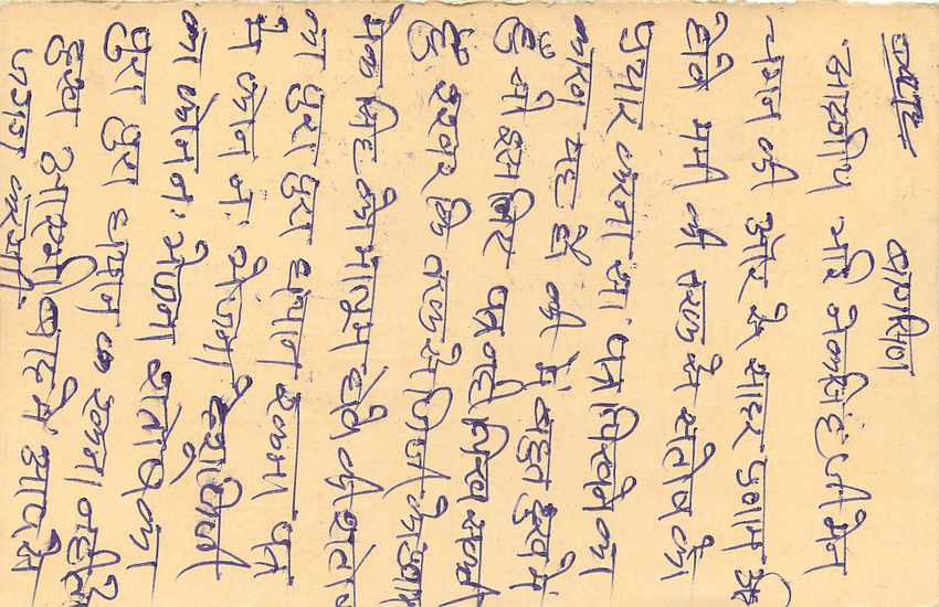 Inde India Entier Postal Stationary Tigre — Verso