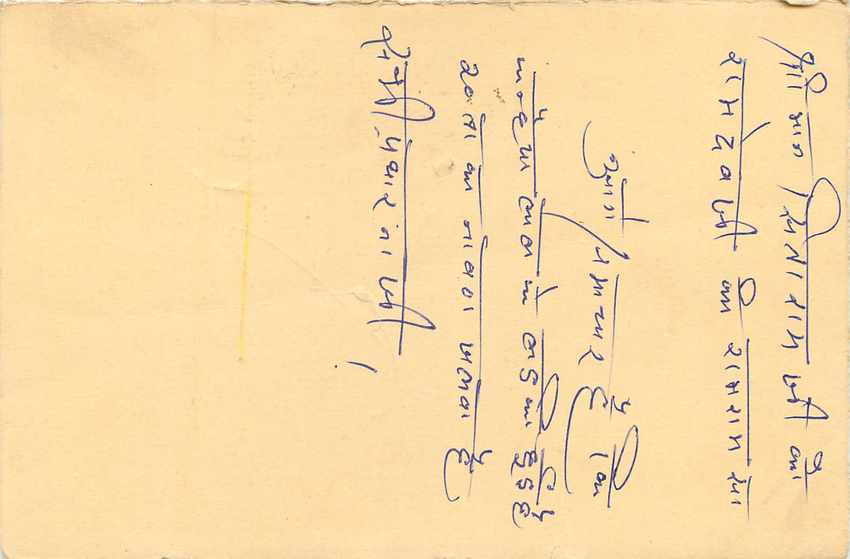 Inde India Entier Postal Stationary Tigre — Verso