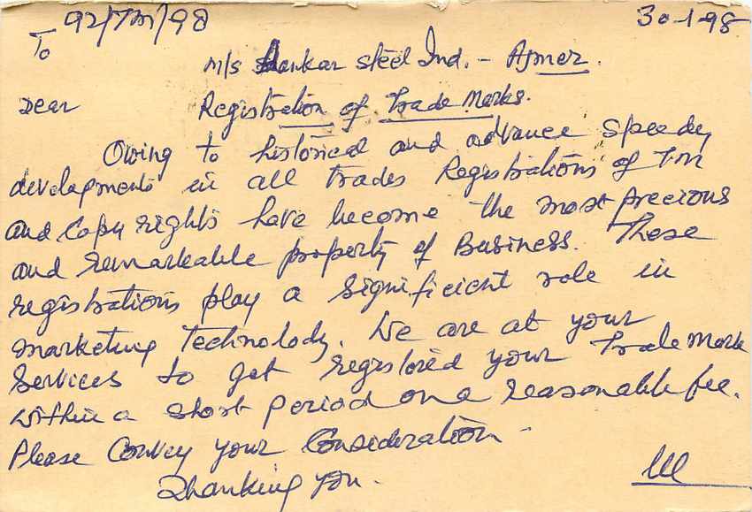Inde India Entier Postal Stationary Tigre — Verso