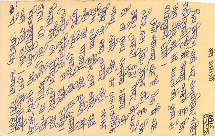 Inde India Entier Postal Stationary Tigre — Verso
