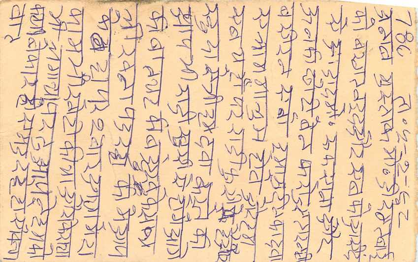 Inde India Entier Postal Stationary Tigre — Verso