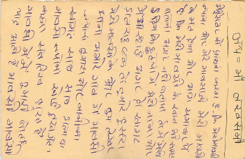 Inde India Entier Postal Stationary Tigre — Verso
