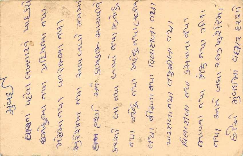 Inde India Entier Postal Stationary Tigre — Verso