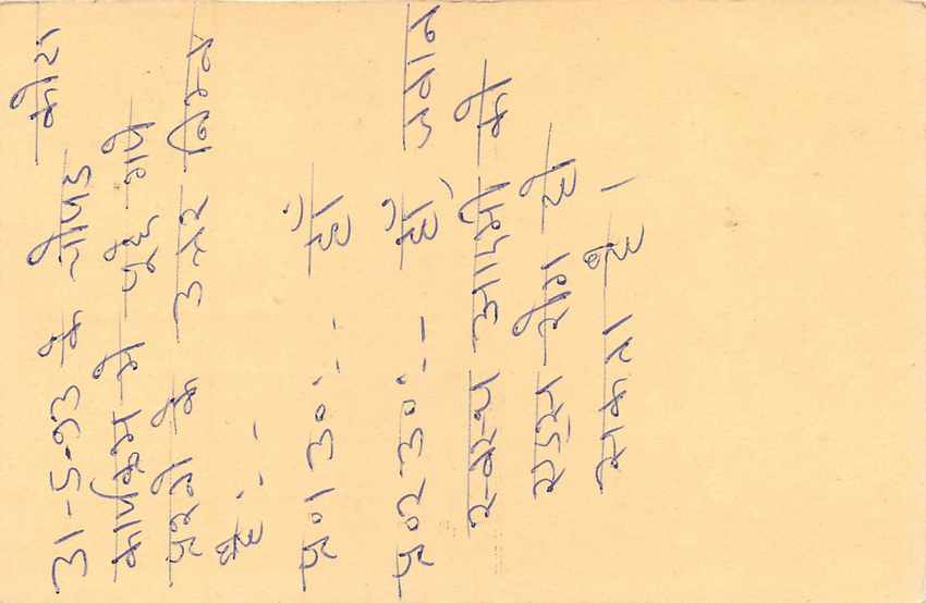 Inde India Entier Postal Stationary Tigre — Verso