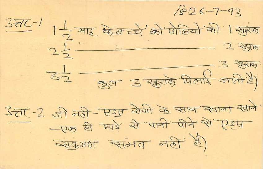 Inde India Entier Postal Stationary Tigre — Verso