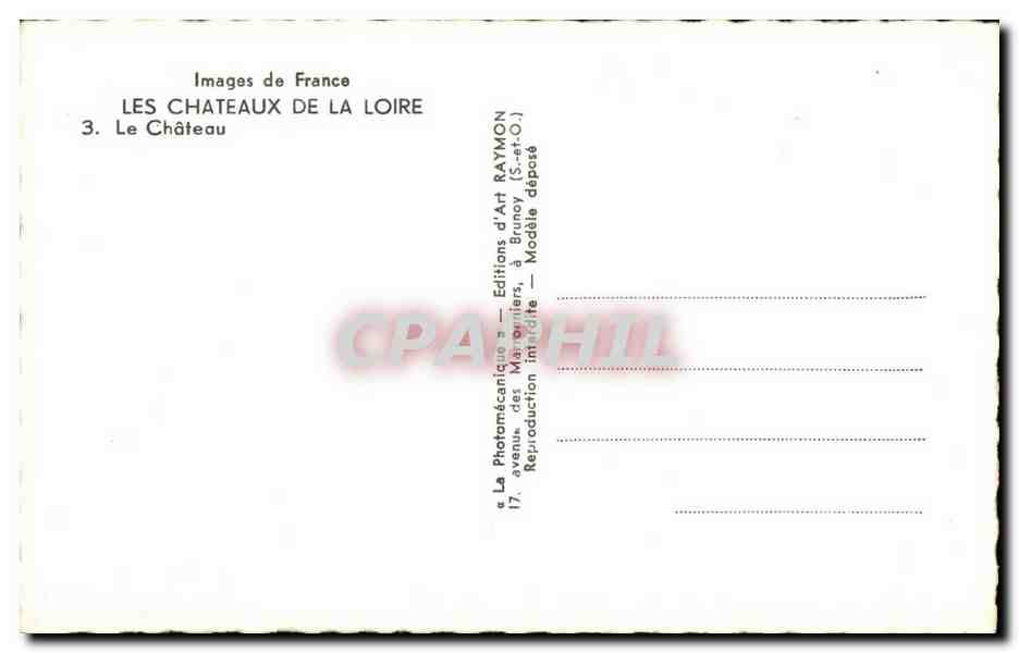 Saumur CPA Le chateau — Rückseite