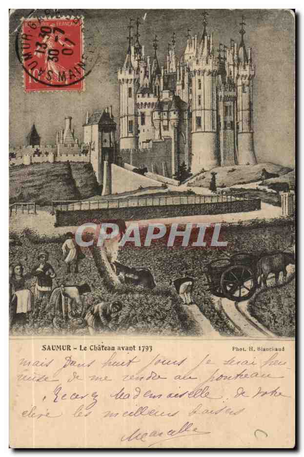 Saumur CPA Le chateau avant 1793