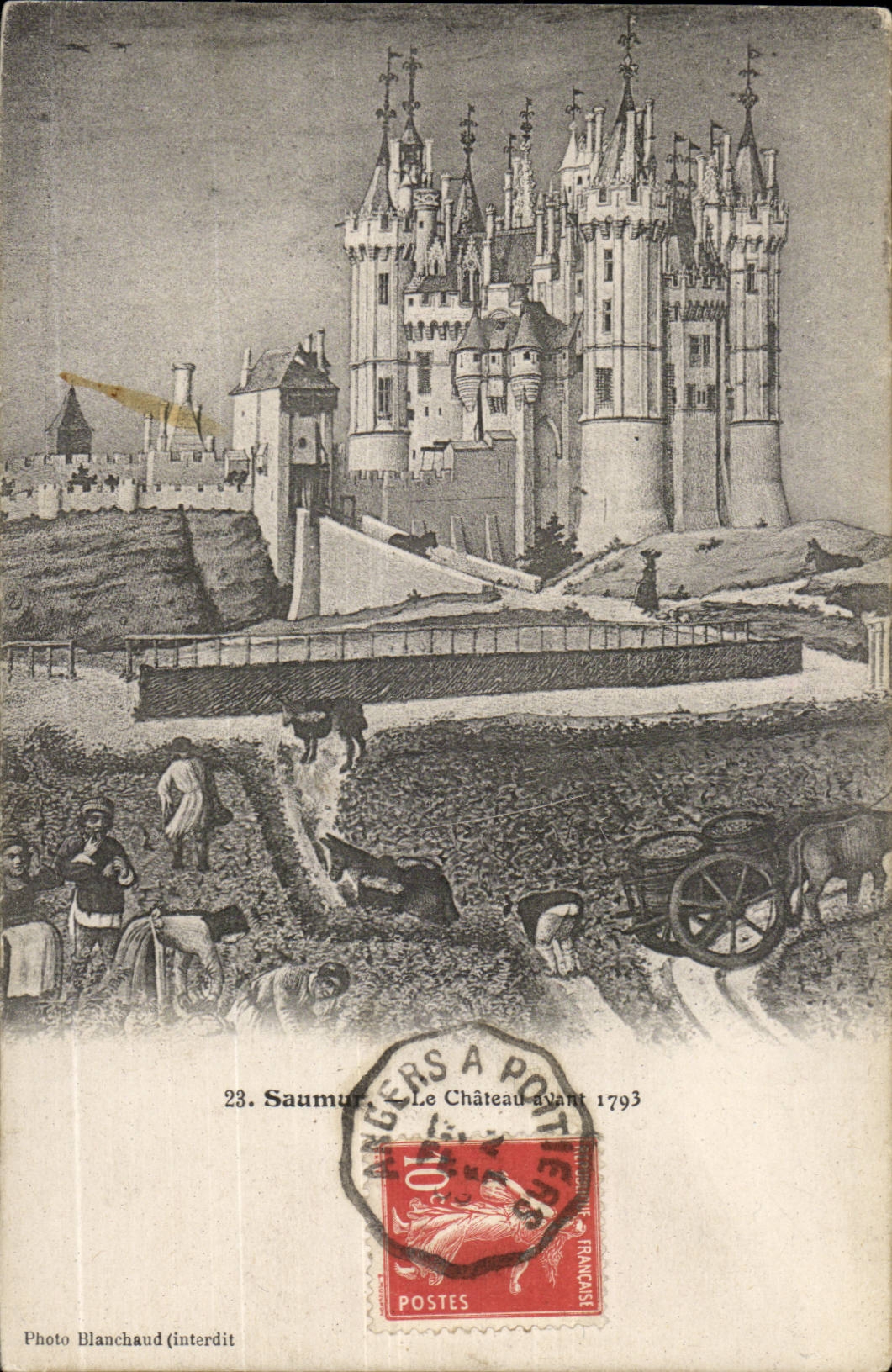Saumur CPA Le chateau avant 1793