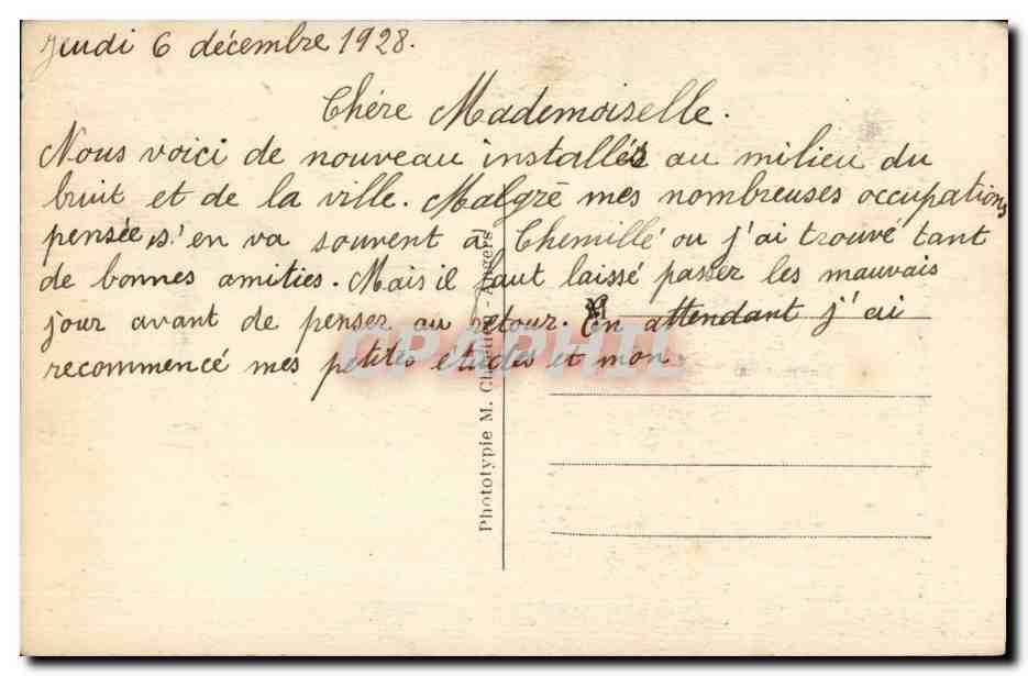 Angers CPA La cathedrale et montee Saint Maurice — Rückseite