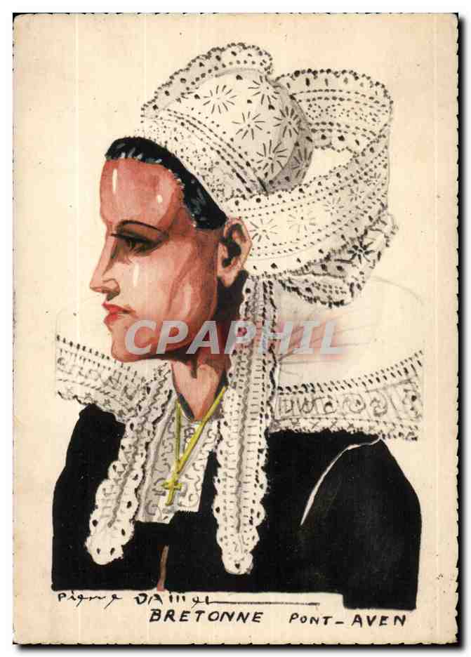 CPA La Bretagne Folklore Paysan Costume Bretonne Pont Aven