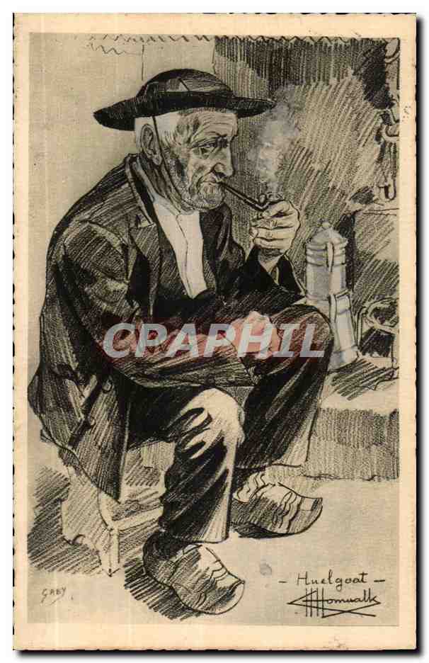 CPA La Bretagne Folklore Paysan Costume Pont Aven huelgoat