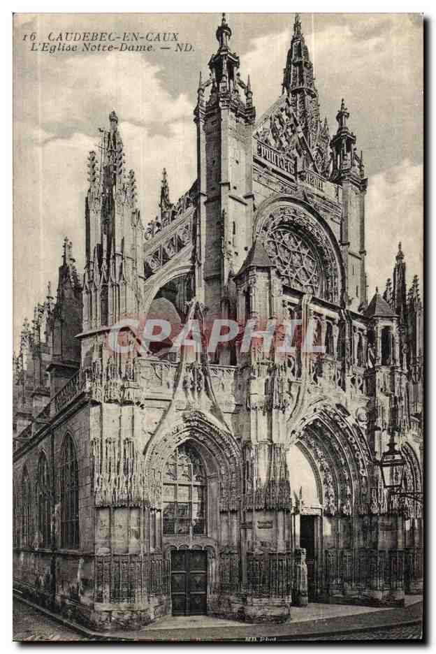 Caudebec en CAux CPA L'eglise Notre DAme