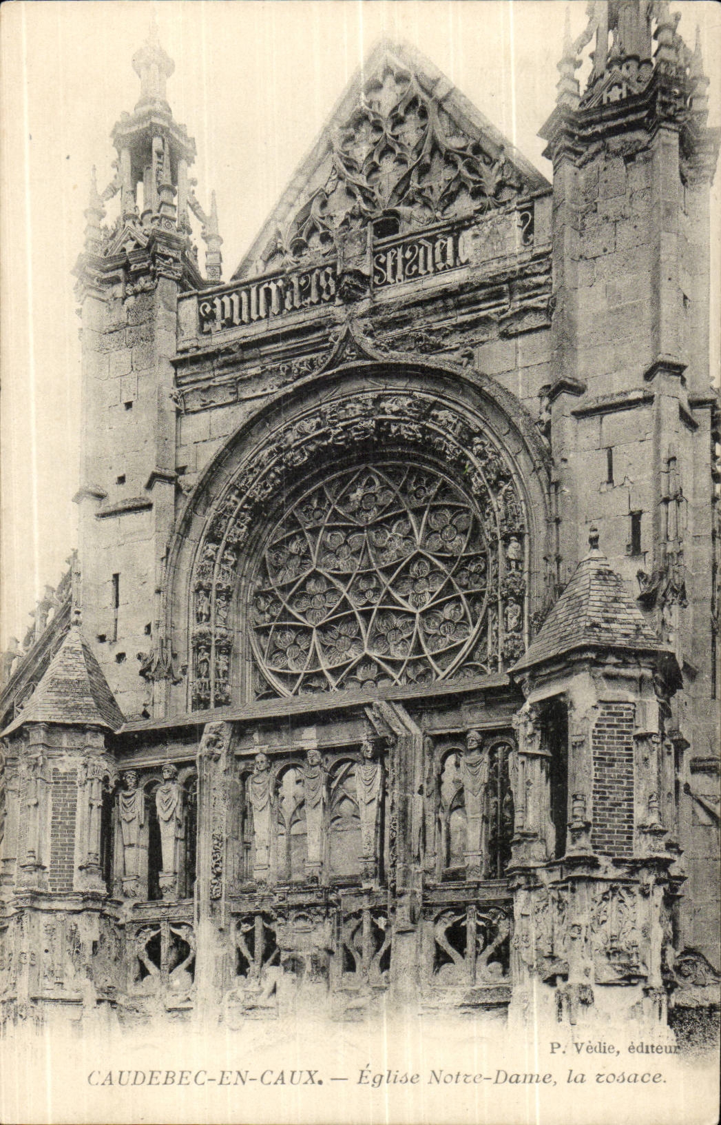 Caudebec en CAux CPA L'eglise Notre DAme La rosace