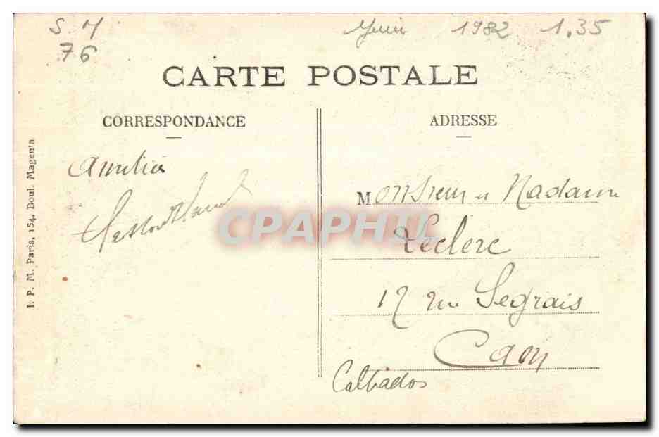 Caudebec en CAux CPA L'eglise Notre DAme La rosace — Verso