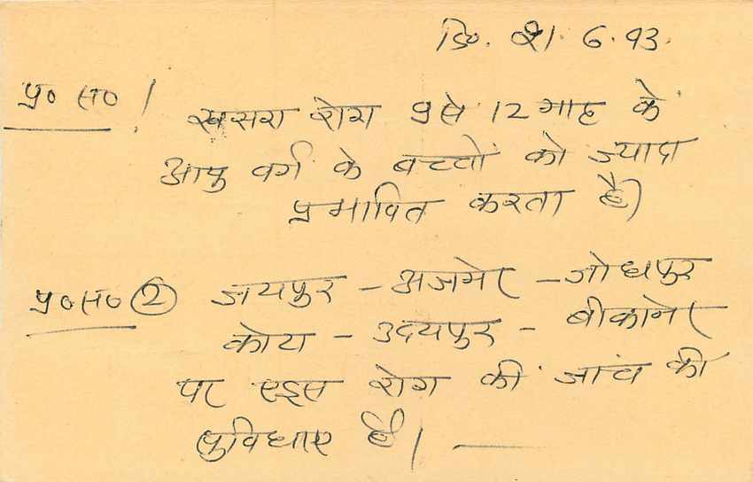 Inde India Entier Postal Stationary Tigre — Verso