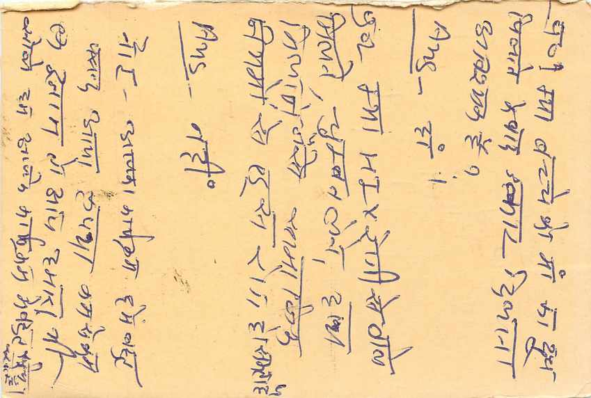 Inde India Entier Postal Stationary Tigre — Verso