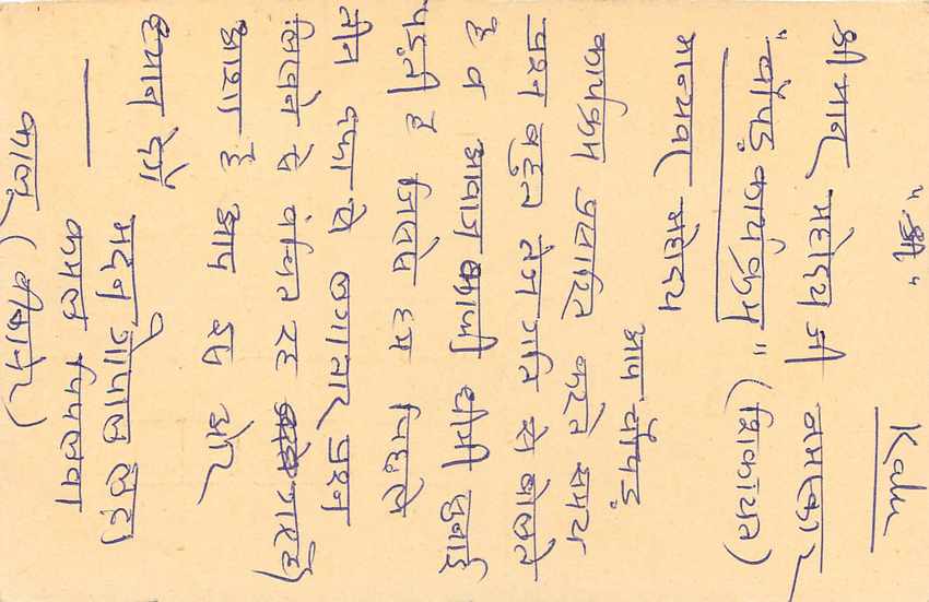 Inde India Entier Postal Stationary Tigre Tiger  — Verso