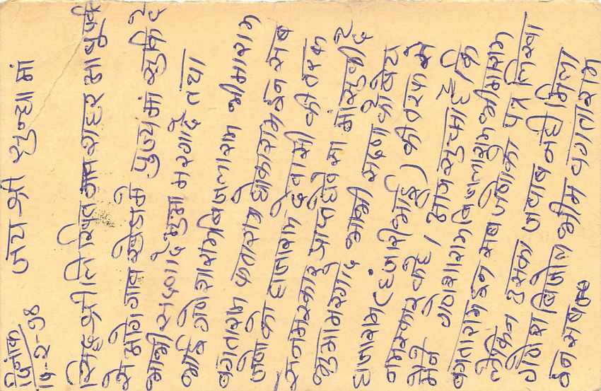 Inde India Entier Postal Stationary Tigre Tiger  — Verso