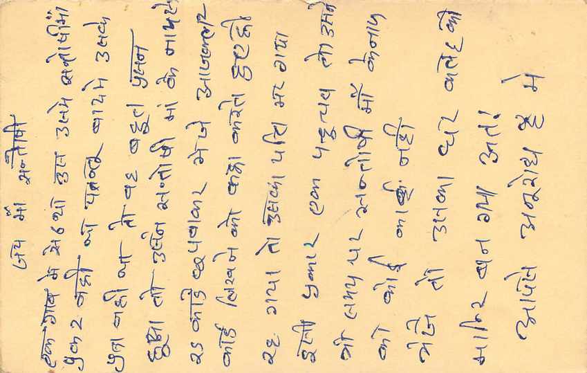 Inde India Entier Postal Stationary Tigre Tiger  — Verso