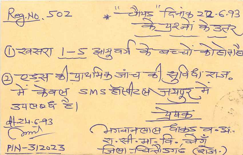 Inde India Entier Postal Stationary Tigre Tiger 