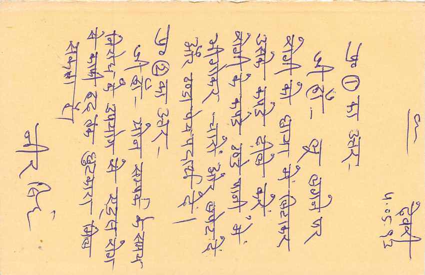 Inde India Entier Postal Stationary Tigre Tiger  — Verso