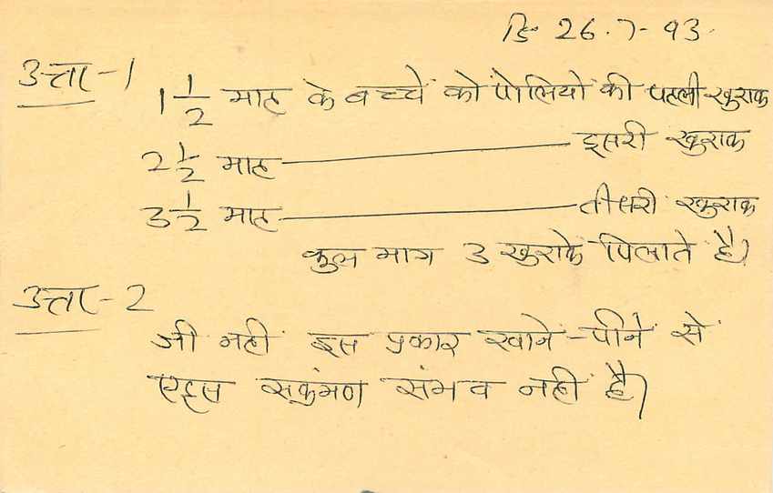Inde India Entier Postal Stationary Tigre Tiger  — Verso