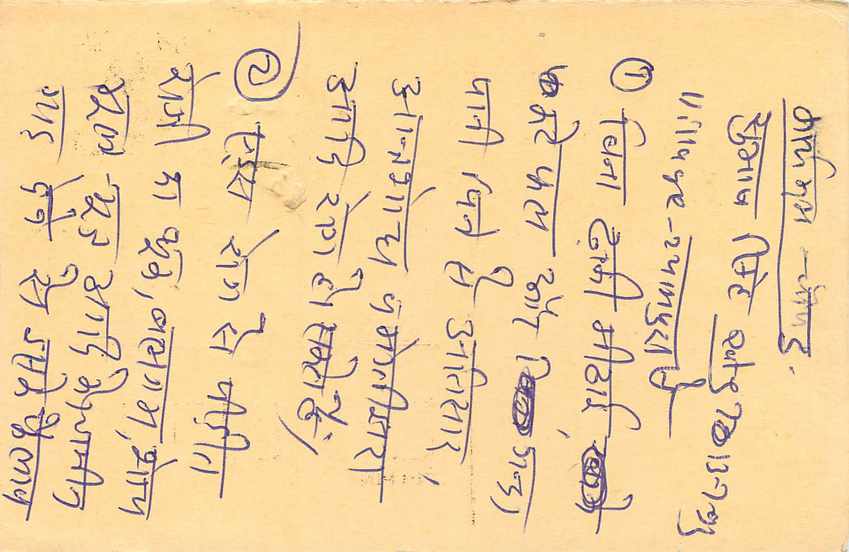 Inde India Entier Postal Stationary Tigre Tiger  — Verso