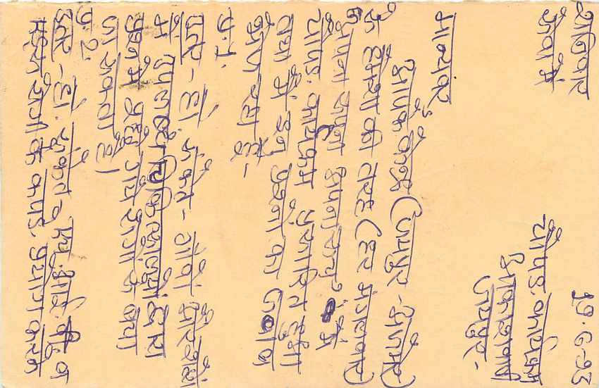 Inde India Entier Postal Stationary Tigre Tiger  — Verso