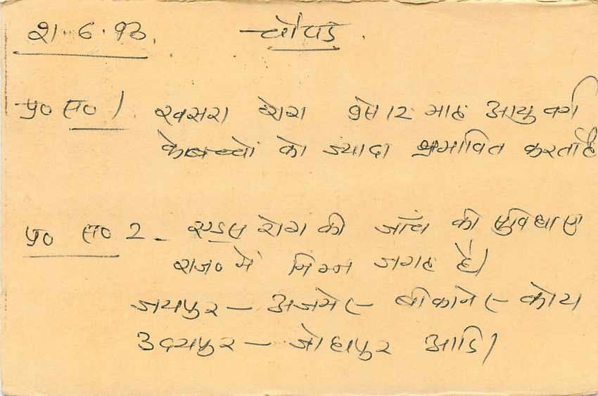 Inde India Entier Postal Stationary Tigre Tiger  — Verso