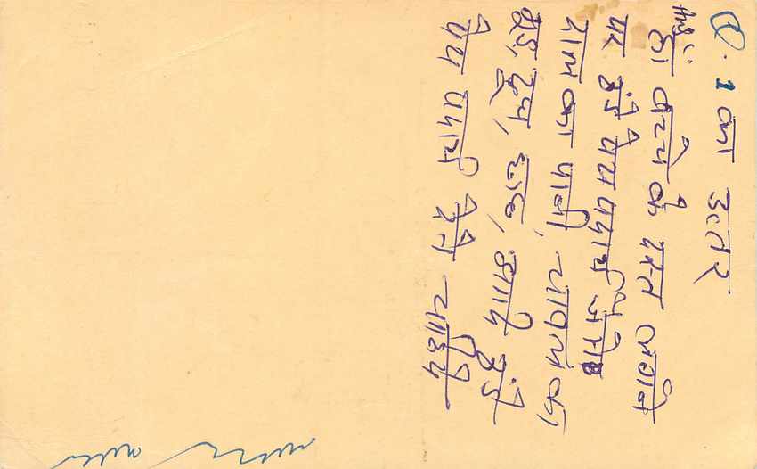 Inde India Entier Postal Stationary Tigre Tiger  — Verso