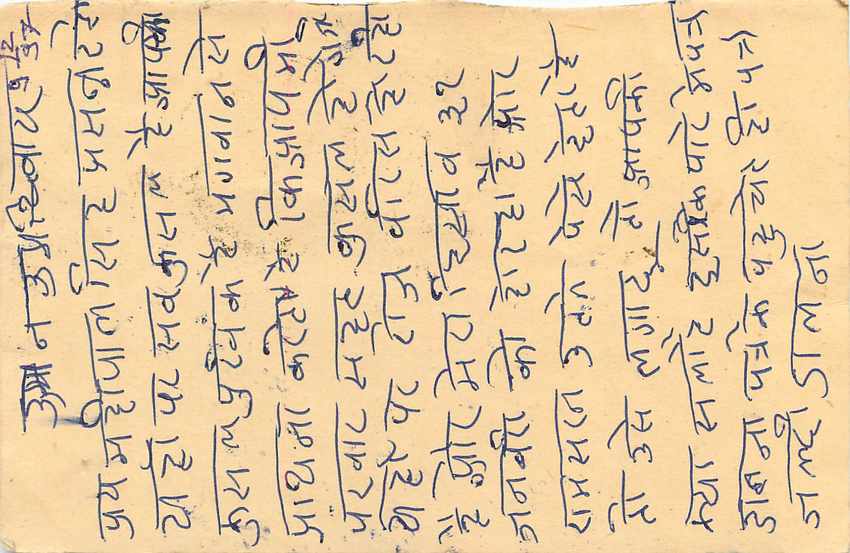 Inde India Entier Postal Stationary Tigre Tiger  — Verso