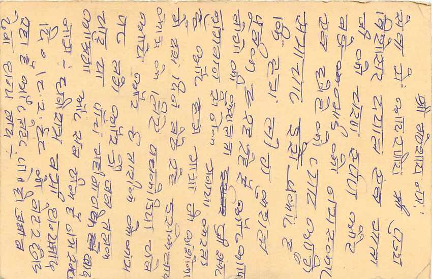 Inde India Entier Postal Stationary Tigre Tiger  — Verso