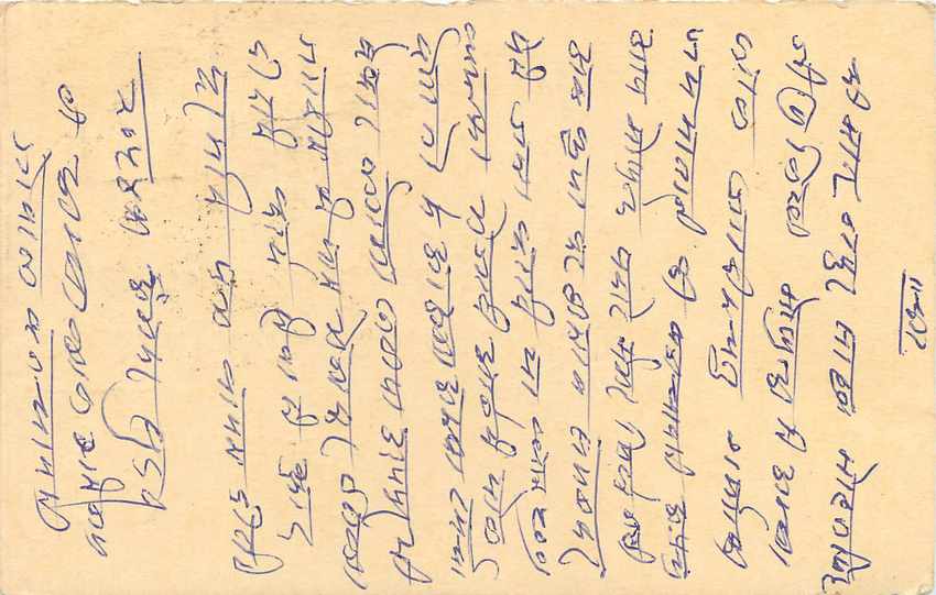 Inde India Entier Postal Stationary Tigre Tiger  — Verso