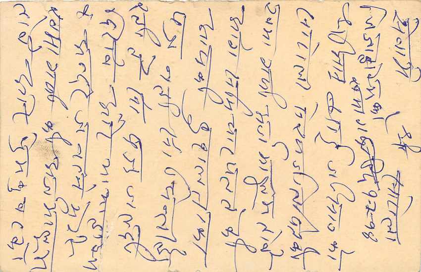 Inde India Entier Postal Stationary Tigre Tiger  — Verso