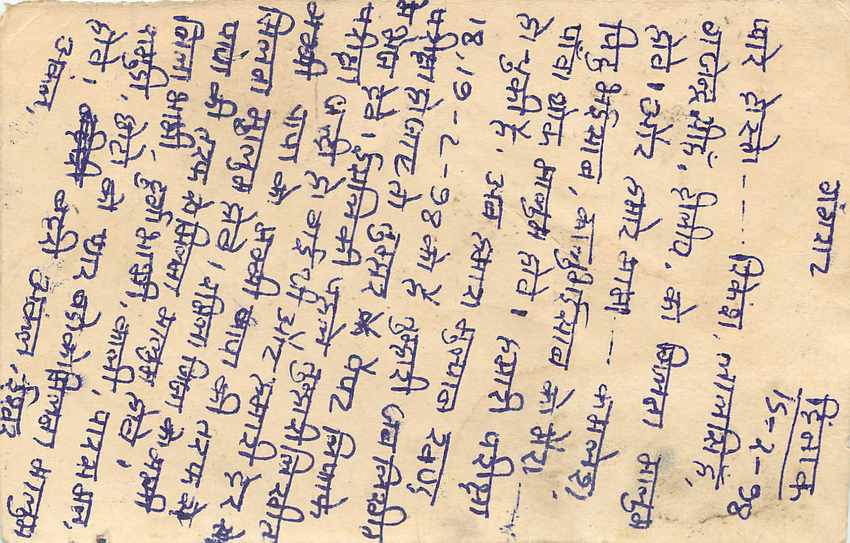Inde India Entier Postal Stationary Tigre Tiger  — Verso